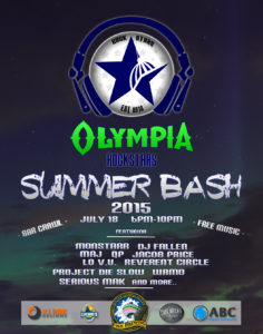 Olympia Rockstars Summer Bash Flyer