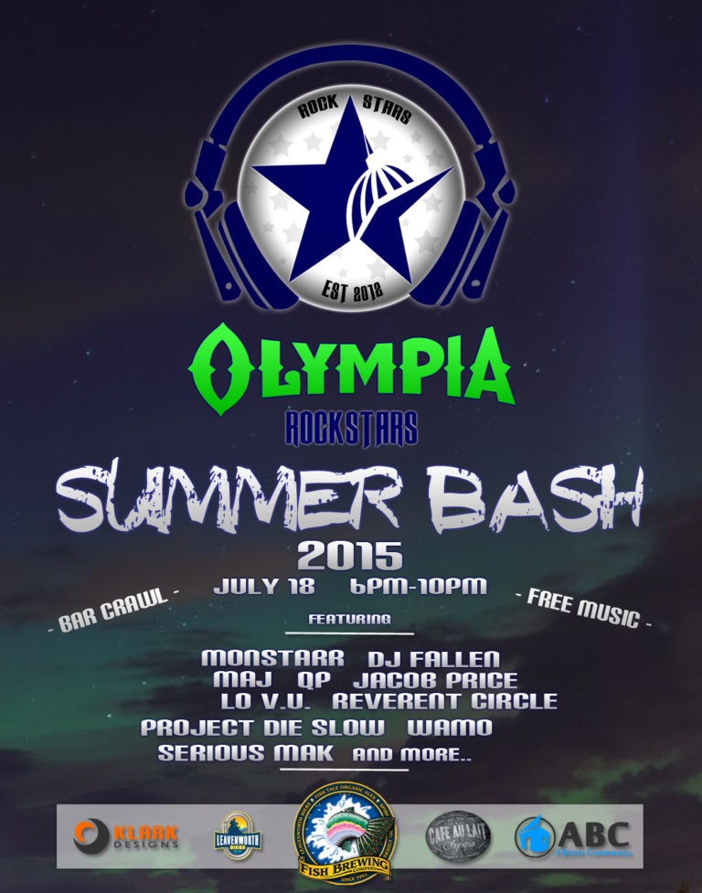 Olympia Rockstars Summer Bash Flyer 2015
