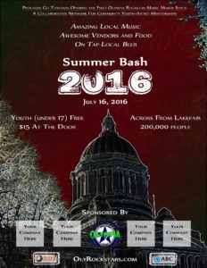 Olympia Rockstars Summer Bash Flyer